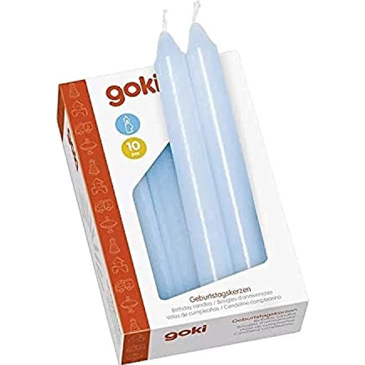 Goki Geburtstagskerzen-Set Blau – Bild 1