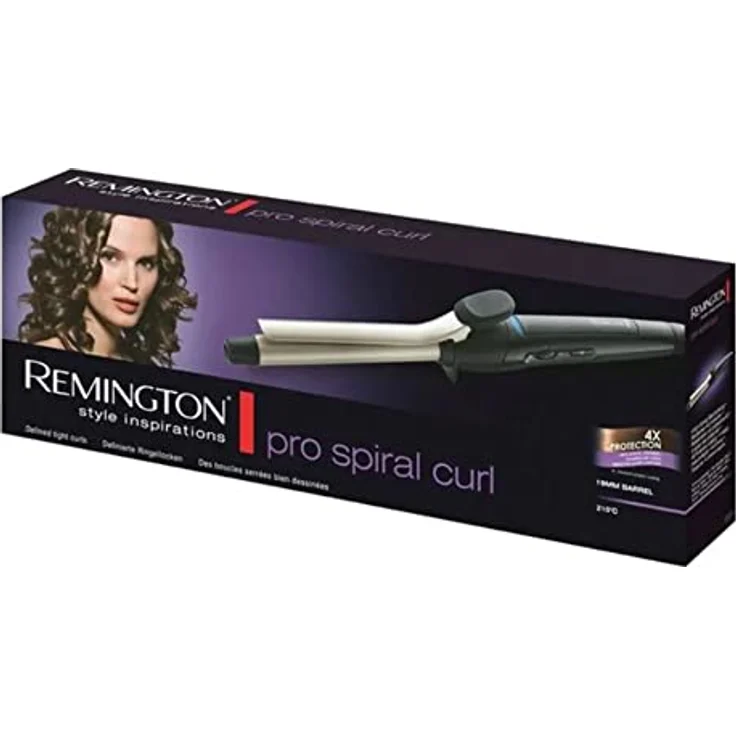 Remington Pro Spiral Curl CI5319 mit Klemme, 19 mm für definierte Ringellocken, antistatische Keramik-Turmalin-Beschichtung, integrierter Standfuß, gold – Bild 2