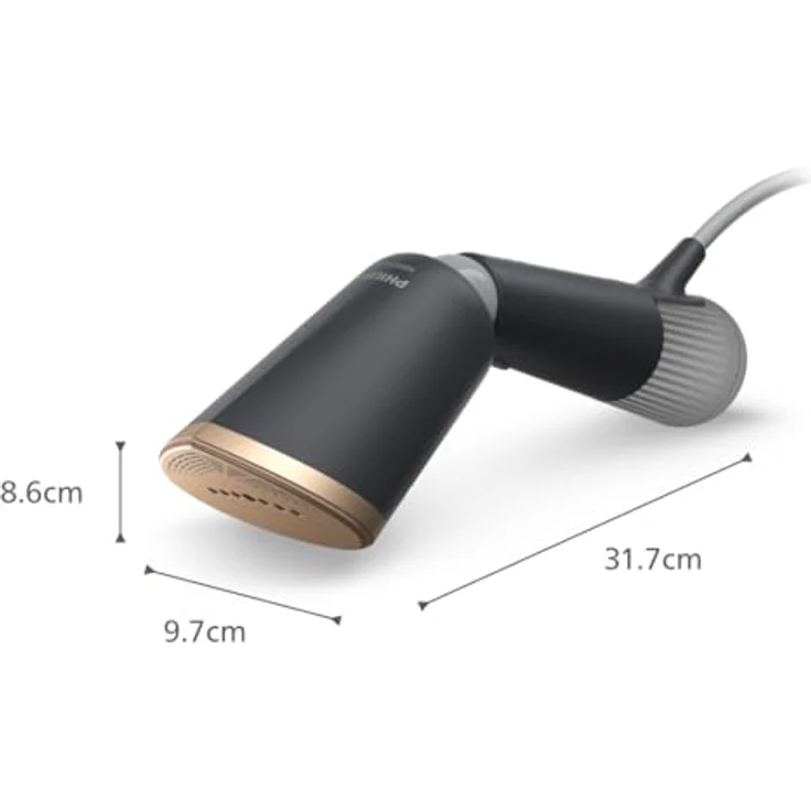 Philips Dampfglätter 5000-Serie - Leistungsstarke 1400 W, kontinuierlicher Dampf, zwei Wassertanks, verstellbarer Kopf, metallene Sohlenplatte, inkl. Zubehör, anthrazit – Bild 2
