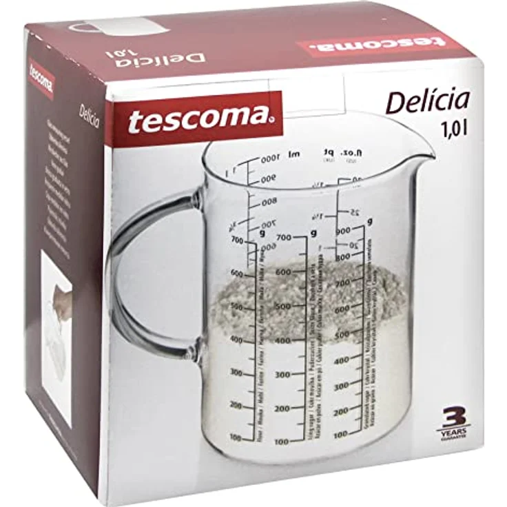 Tescoma Glas-Messbecher Delicia, 1 l, hitzebeständiges Borosilikatglas – Bild 5