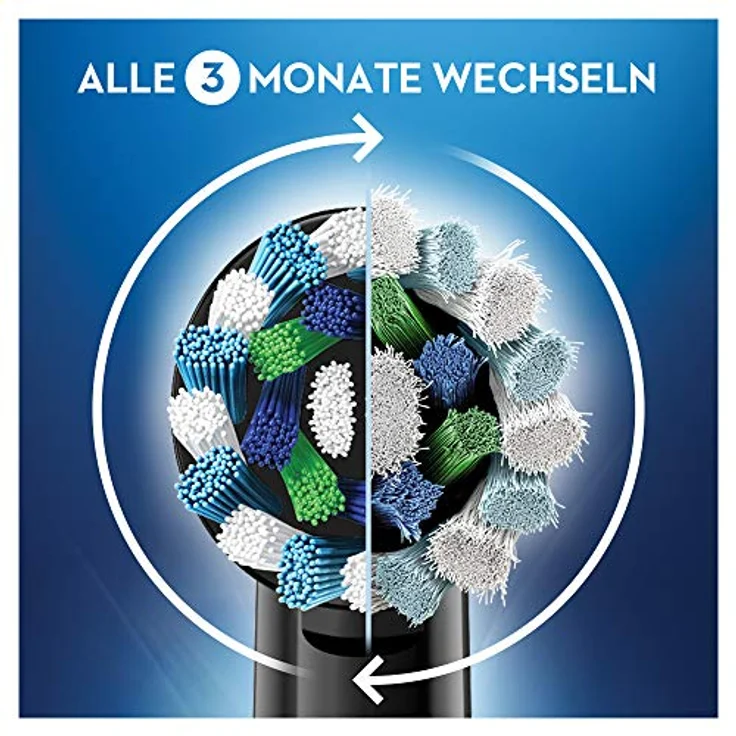 Oral-B CrossAction Black Edition Aufsteckbürsten, Borsten im 16-Grad Winkel für eine überlegene Reinigung, 3er-Pack, schwarz – Bild 2