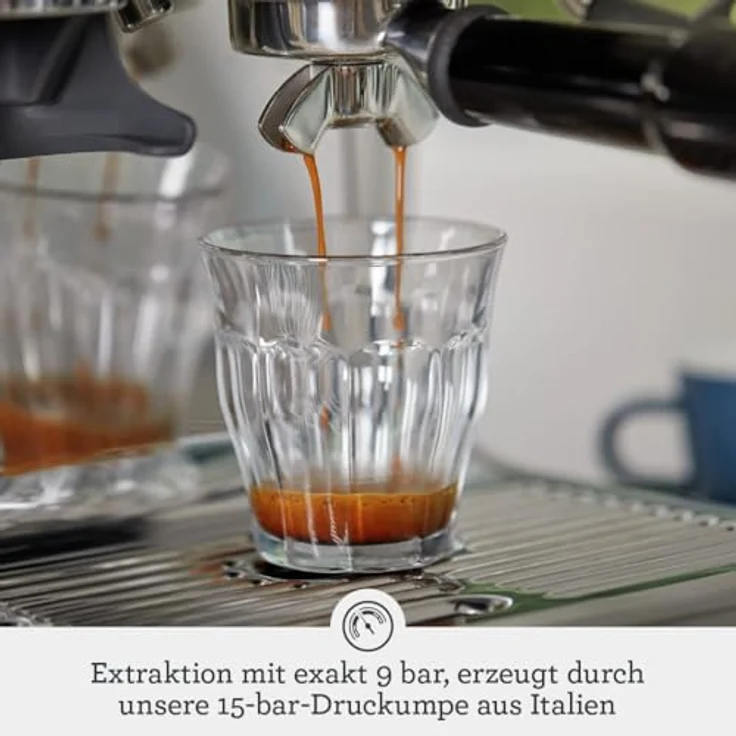 Sage The Barista Express, Kaffeemaschine mit manuellem Milchaufschäumer, integriertem Mahlwerk, automatischem Mahlen, individueller Milchschaum, Schwarzer Sesam – Bild 4
