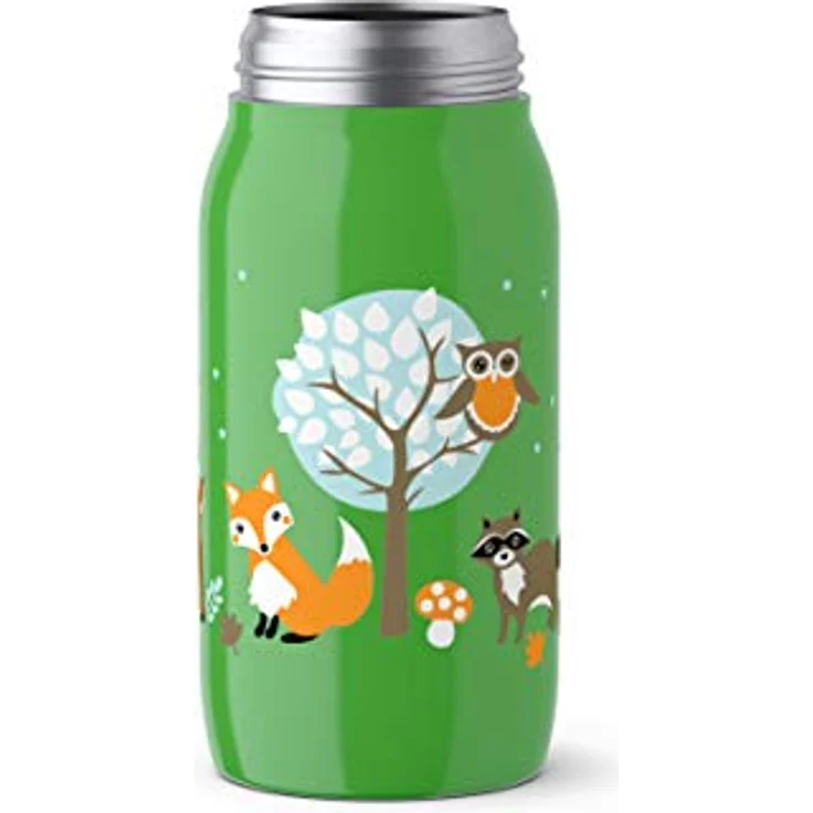 Emsa Iso2Go 518374 Isolierte Trinkflasche, 0,35 Liter, AutoClose Verschluss, Forest Friends – Bild 3
