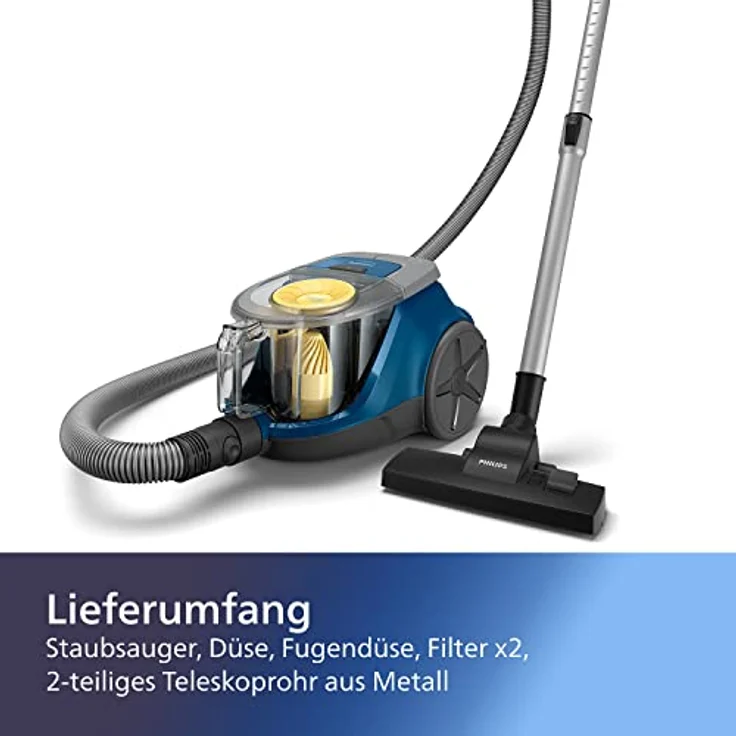 Philips XB2125|09 beutelloser Bodenstaubsauger, 850 Watt, Super Clean Air Filter – Bild 2