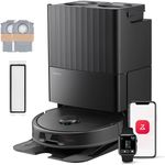 Roborock QV 35S-Set, Saugroboter mit Wischfunktion, 10.000 Pa Saugkraft, Anti-Tangle-Bürsten, anhebbare Mopps, intelligente Hindernisvermeidung, All-in-One Dock (Schwarz)