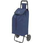 Metaltex Einkaufstrolley Daphne, 40 l mit Reißverschluss-Fach und Seitentasche für Regenschirm