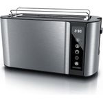 Arendo 4-Scheiben Langschlitztoaster FRUKOST TOUCH, Touchpanel, Display, Brötchenaufsatz, 1500 W - Preisvergleich