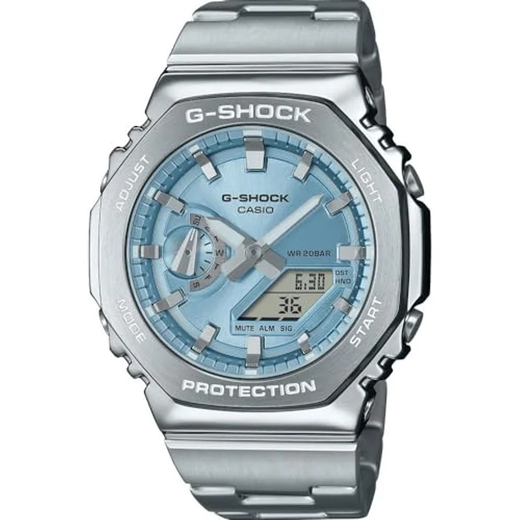 Casio G-Shock GM-2110D-2AER Classic Herrenuhr mit 24 Stunden Anzeige und Stoppuhr, blau – Bild 2