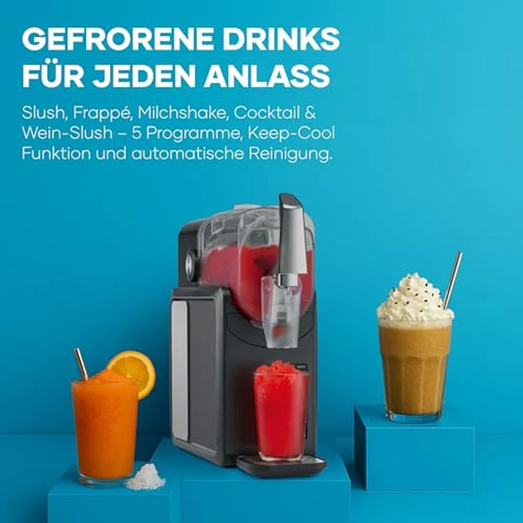 Severin 7410 Slush/Slushy Maschine, 2l, mit 5 Getränkemodi und 12h Keep Cool Technologie, einfach zu reinigen – Bild 4