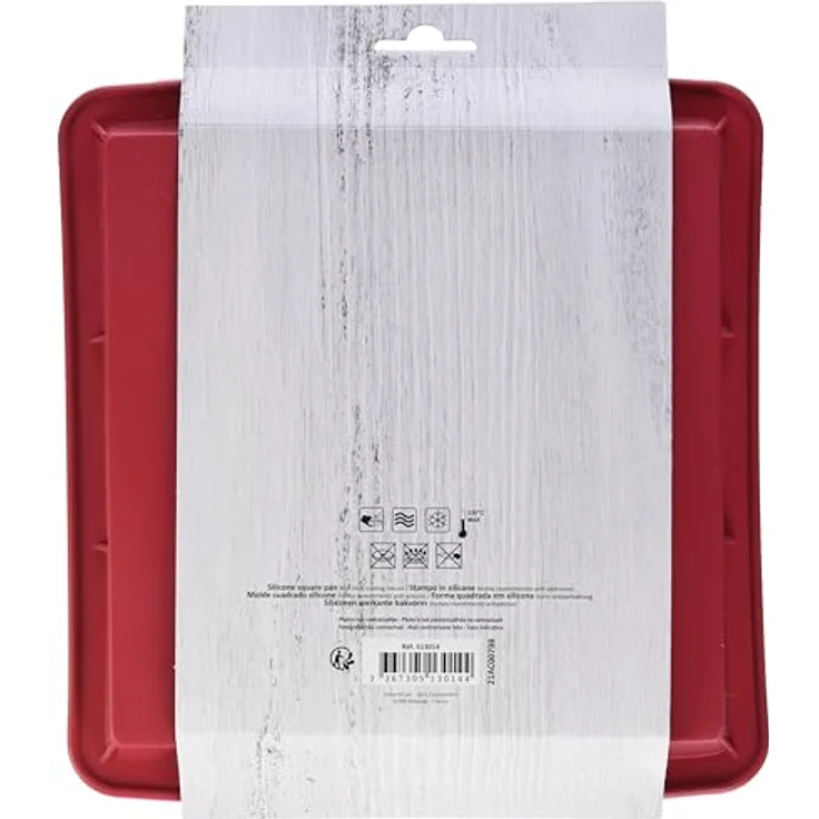 Crealys 513014 Backform, quadratisch, aus Silikon, Rot – Bild 3