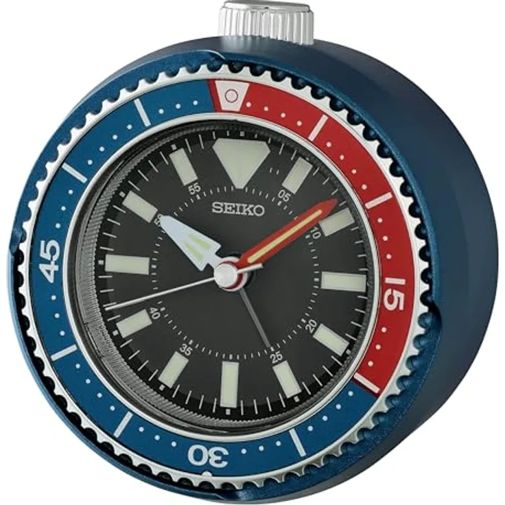 Seiko Clocks Wecker QHE207L, Beep-Alarm mit Snooze-Funktion, Kunststoffgehäuse, 10.4 x 9.7 x 5.5 cm