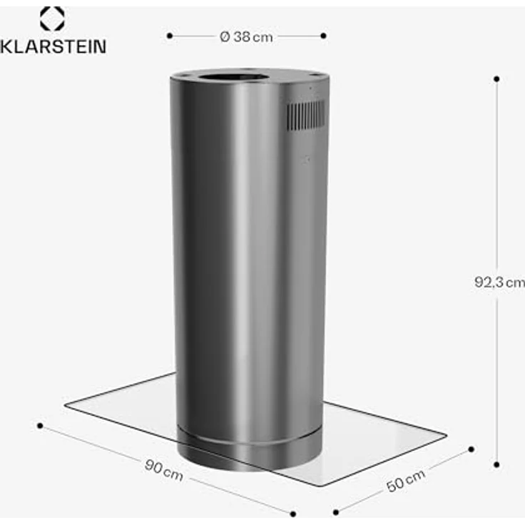 Klarstein Beretta Premium Inselabzugshaube, App gesteuert, Ab-/Umluft, 544 m³/h, LED Beleuchtung, Aktivkohlefilter – Bild 8