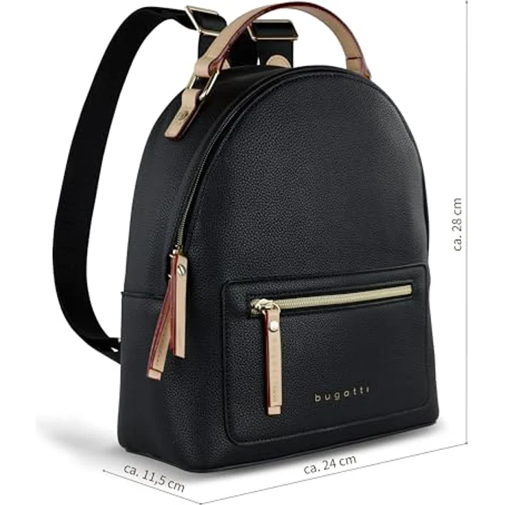 bugatti Ella City Rucksack, 29 cm, schwarz, 100% Polyurethan, kompakt designiert – Bild 2