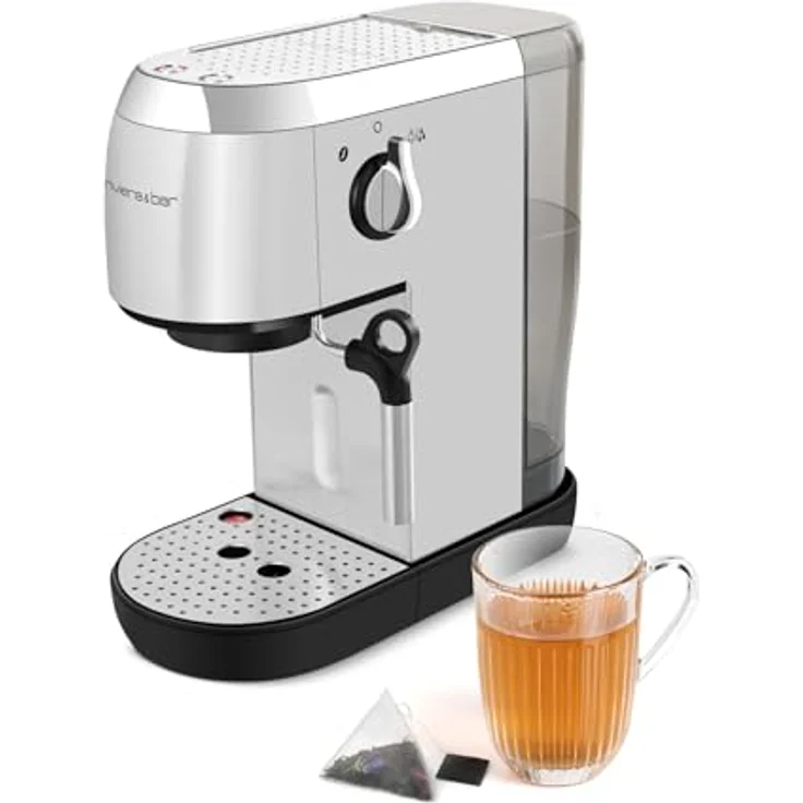 Riviera & Bar BCE350, Edelstahl Espressomaschine mit 1,4 l Wassertank, 1400 W, 19 bar Druck – Bild 6