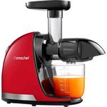Amzchef Slow Juicer AMZCHEF 1501-RD (Red), Entsafter mit 150 W Leistung und 90-110 U/min Geschwindigkeit