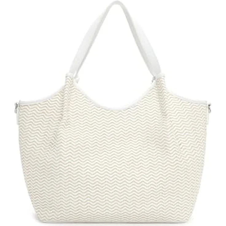 Tamaris Shopper Cityshopper, Weiß/Beige, 45 cm Breite, verstellbarer Schulterriemen, geräumiges Hauptfach mit Zipper – Bild 3
