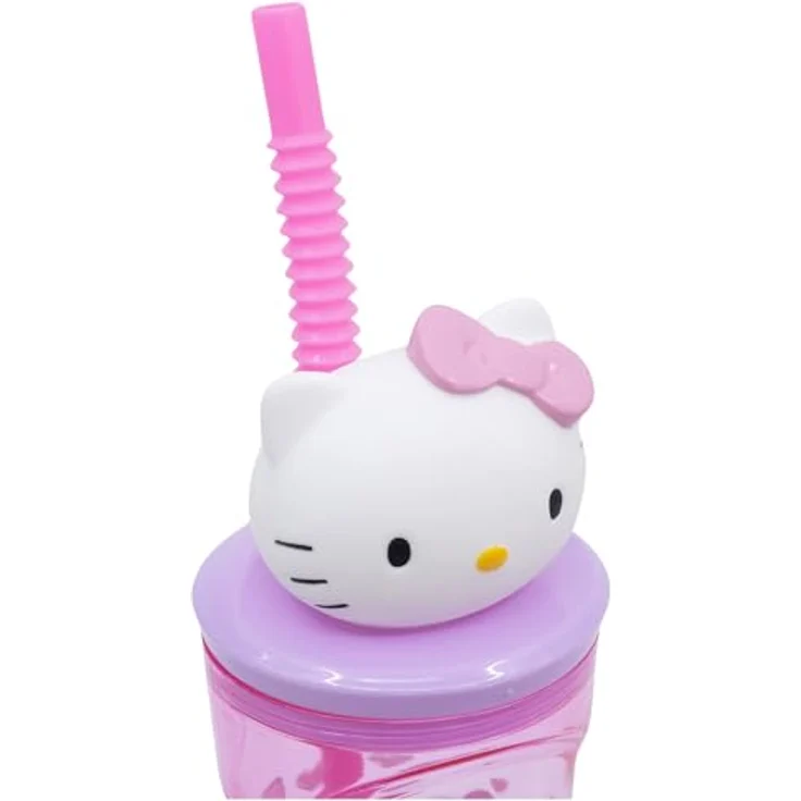 Hello Kitty 3D Trinkbecher, BPA-freier Strohhalm-Tumbler mit 360 ml Fassungsvermögen – Bild 4