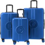 Pierre Cardin, Koffer, 4 Rollen Kofferset 3-teilig, (99 l, XL) - Stilvolles Reisegepäck mit Kreuzpackgurt und Wäschefach, Schwarz