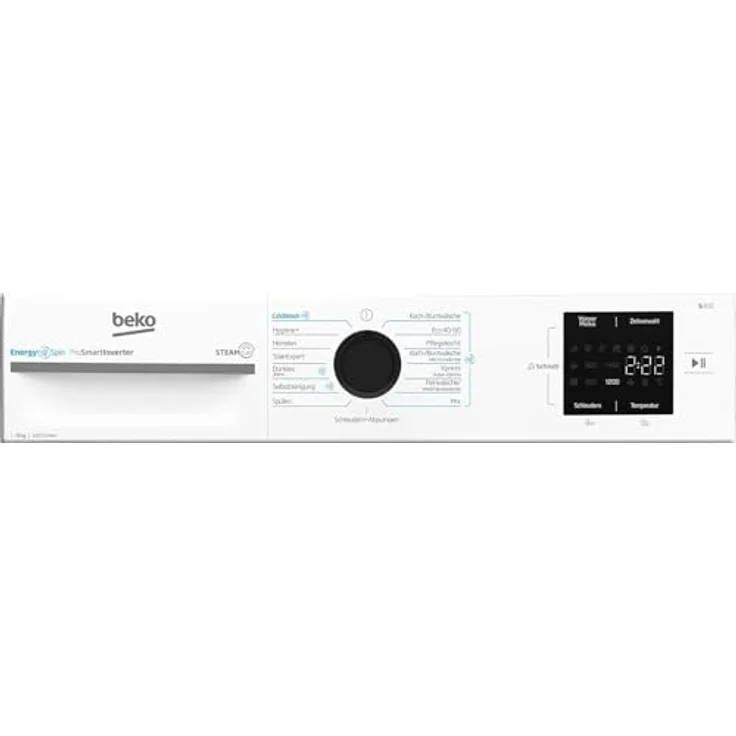 Beko BM3WFU3841X freistehende Waschmaschine, 8 kg, EnergySpin, Dampffunktion, Hygiene+, Coldwash, Weiß – Bild 17