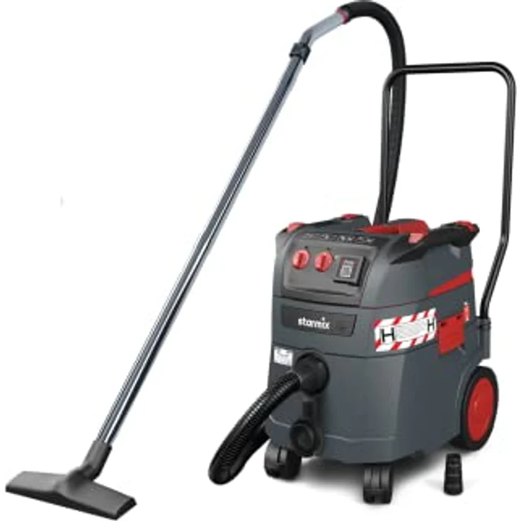 Starmix Nass-Trockensauger IPulse H-1235 AS-BEST SAFE PLUS, Sicherheitssauger mit 35L Behältervolumen, DDM-Technologie und 1200 Watt Leistung, rot – Bild 1