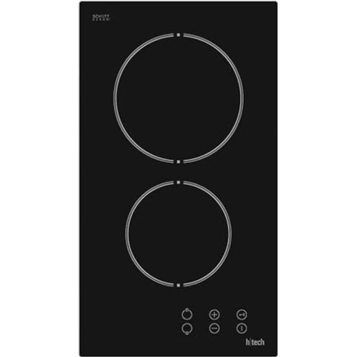 Vestel Domino-Ceran-Kochfeld HTK44301, Rahmenlos Touch Bedienung, original SCHOTT CERAN Glaskeramikkochfläche, Schwarz – Bild 1