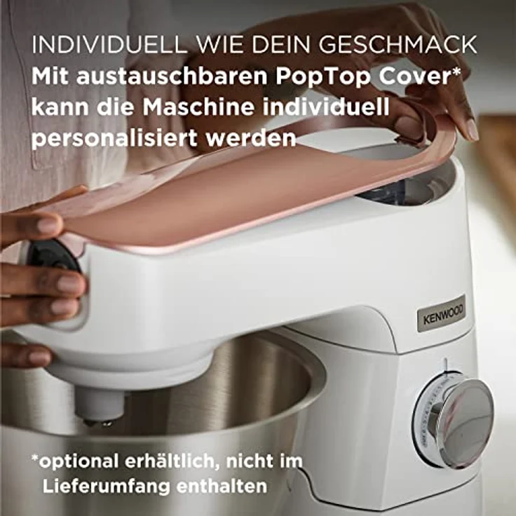 Kenwood KVC65.001WH Titanium Chef Baker Küchenmaschine, 1200W, 9 Geschwindigkeiten, 5 Liter Edelstahlschüssel, inkl. EasyWeigh-Waage, weiß, Serie: Titanium Chef Baker – Bild 3