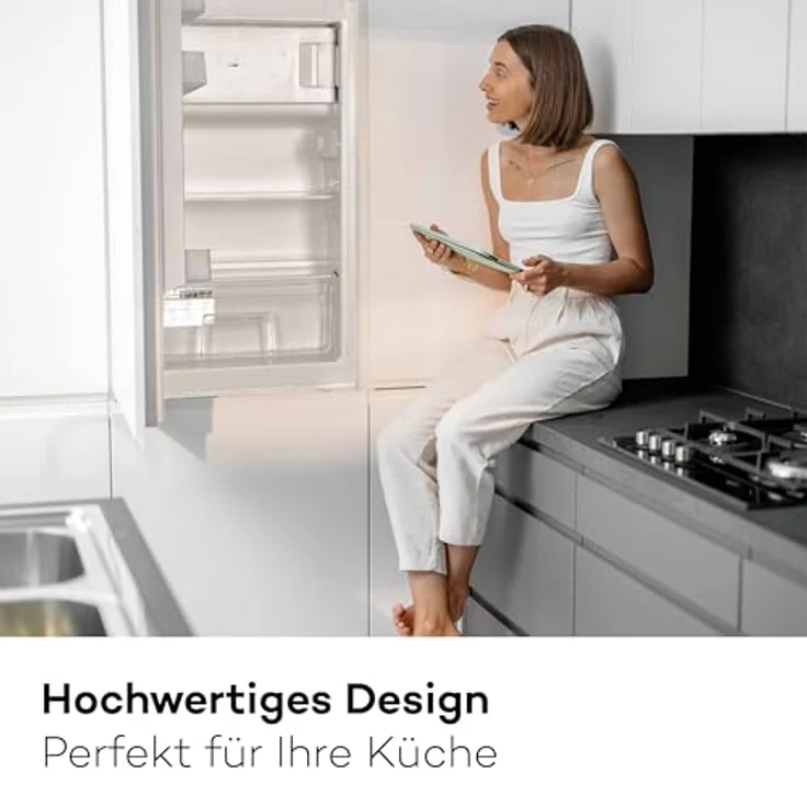 SCHOEPF Einbaukühlschrank KSE410A++ / 120 Liter/Einbau- Kühlschrank mit Gefrierfach - Leise & effizient, flexible Einbaumöglichkeiten, praktische Ausstattung – Bild 2