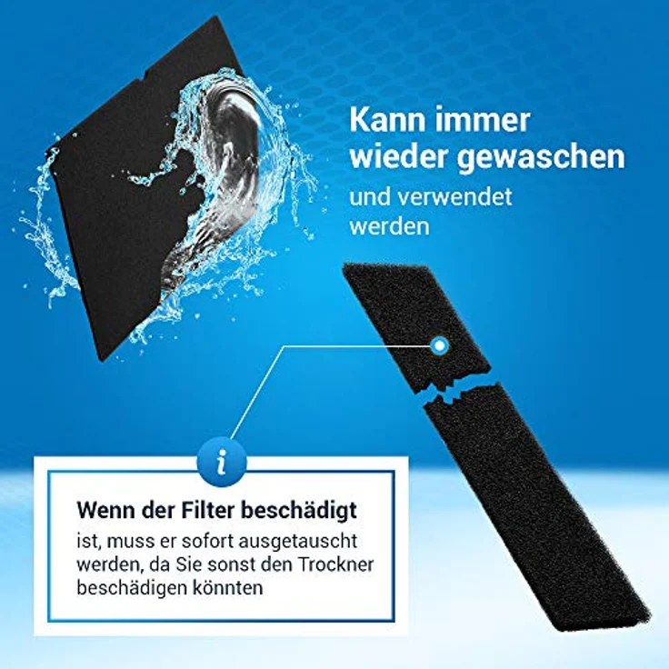 VIOKS SET Schwammfilter für Miеle Wäschetrockner, Ersatz für 6057930 + 9688381, 3-teiliges Set, Hochwertige Filterschwämme zur Pflege von Kondenstrocknern – Bild 4