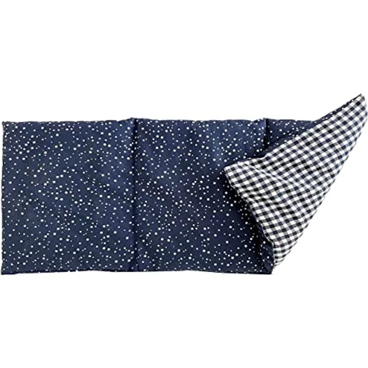 Dr. Berger – 3-Kammer Kirschkernkissen gegen Verspannungen und Schmerzen in Schultern, Rücken und Nacken – 50x20cm Wärmekissen zur Entspannung – geeignet für Mikrowelle und Backofen (Blau)