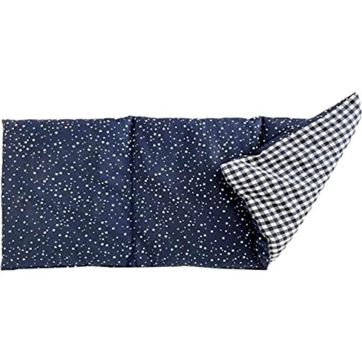 Dr. Berger – 3-Kammer Kirschkernkissen gegen Verspannungen und Schmerzen in Schultern, Rücken und Nacken – 50x20cm Wärmekissen zur Entspannung – geeignet für Mikrowelle und Backofen (Blau) – Bild 1