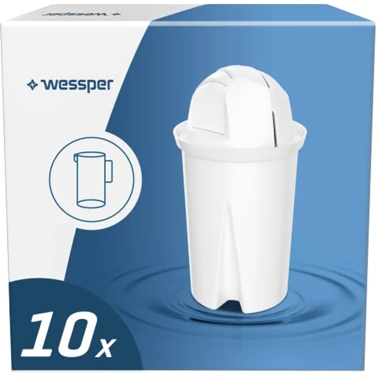 Wessper AquaClassic Filterkartuschen kompatibel mit Brita Classic, Dafi Classic – 10er Pack