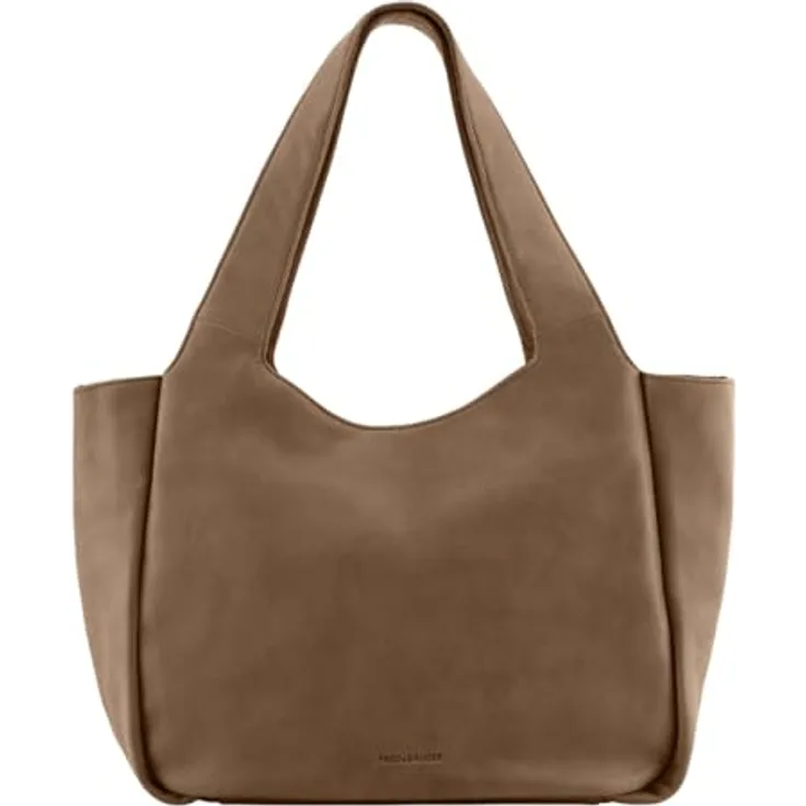 FredsBruder Just Easy Shopper Tasche aus 100% Leder, 33 cm x 15 cm x 26.5 cm, braun