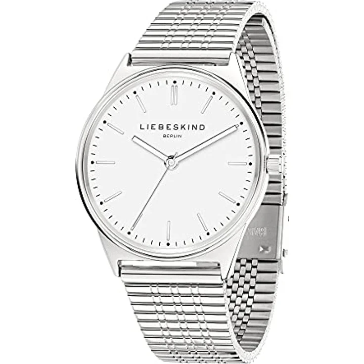 Liebeskind Berlin Quarzuhr Edelstahl, Vintage-Look mit poliertem Meshband – Bild 2
