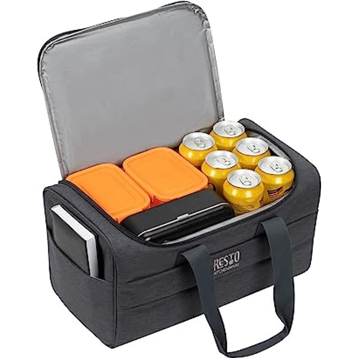 Resto Kühlbox 5519, 19 l mit PEVA-Isolierung und Seitentasche, strapazierfähiges Polyester, ideal für Picknick und Ausflüge – Bild 5