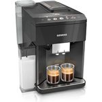 SIEMENS Kaffeevollautomat Siemens TQ515D09 Kaffee-Vollautomat mit Milchbehälter, Cappuccino-Funktion, in elegantem Klavierlack schwarz