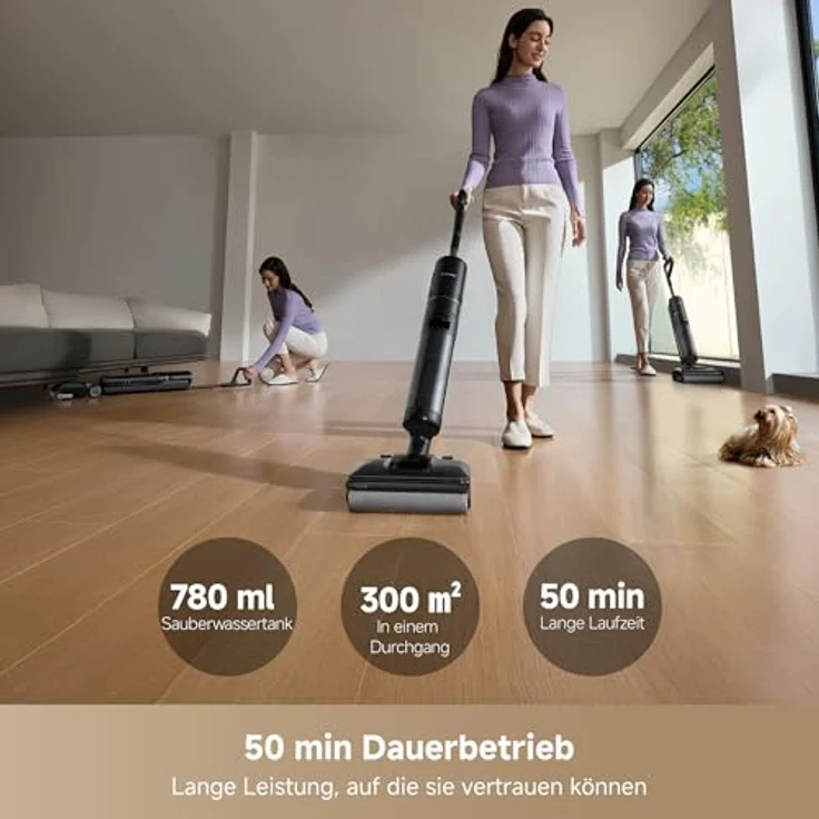 Dreame H12 Pro FlexReach Trockensauger kabellos Kantenreinigungsbürste, 180°-Design, 18.000 Pa Saugkraft, 50 Min Akkulaufzeit – Bild 9