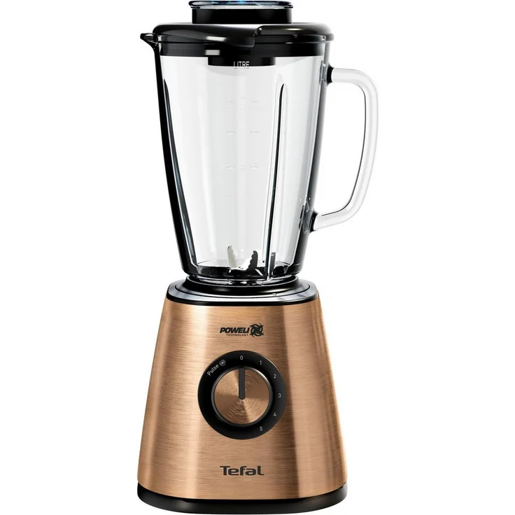 Tefal BL439G Coppertinto Standmixer, 800 W, 1,75 L, stoßfestes Thermoglas, Eiscrush-Funktion, 5 Geschwindigkeiten