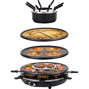 Bild für Syntrox Germany RAC-1350W-Waadt 4 in 1 Raclette Grill Fondue Heißer Stein für 8 Personen