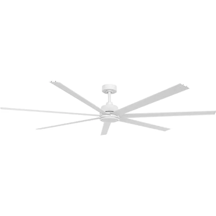 LUCCI AIR Atlanta II Deckenventilator, 183 cm Durchmesser, 7 Aluminium Flügel, leiser und sparsamer Motor mit 6 Geschwindigkeiten, Weiß