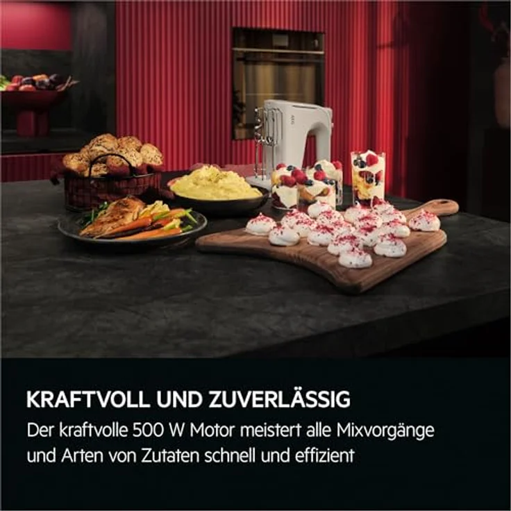 AEG AHM4W 3000 Series Handmixer – Leistungsstark, recycelter Kunststoff, kompakte Zubehörstation, ideal für traditionelle & pflanzliche Rezepte – Bild 4