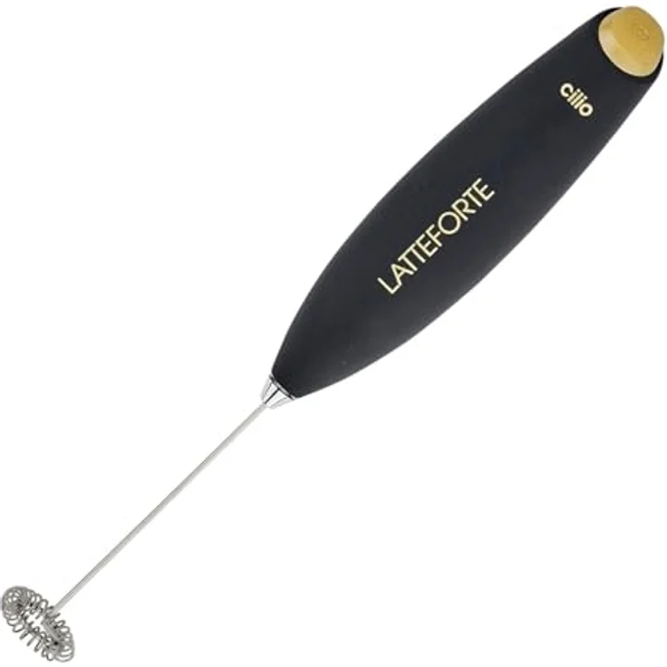 Cilio Milchaufschäumer LATTEFORTE schwarz matt, 16.000 U/min, inkl. Edelstahlständer und Batterien - 103168 – Bild 2
