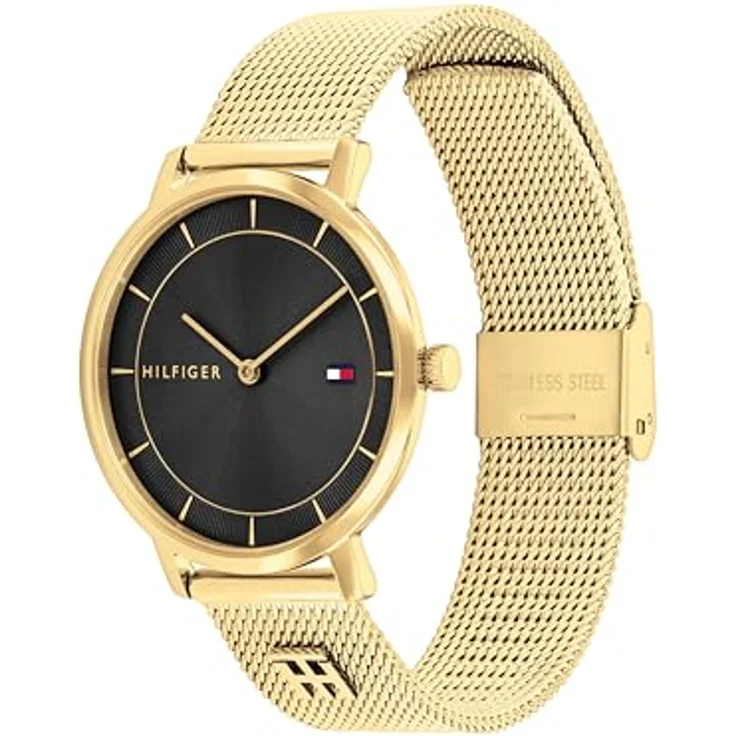 Tommy Hilfiger Tea Uhr Gold und Schwarz, 35 mm, Quarzuhrwerk, für Damen – Bild 3