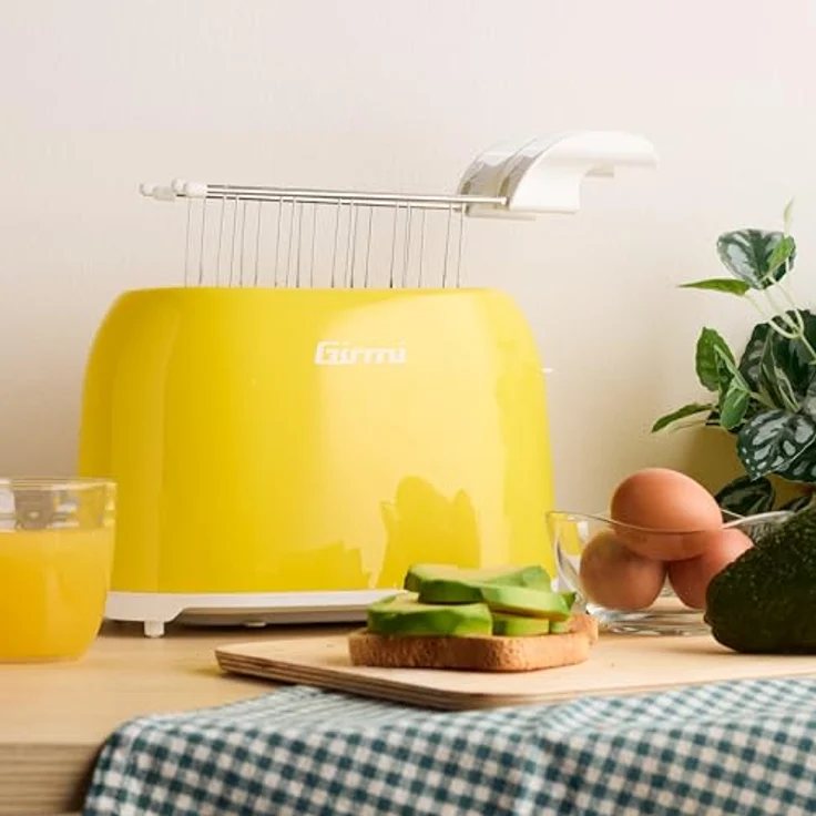 Girmi TP1005 Toaster, 1 Scheiben, Gelb, Kunststoff, Drehknöpfe, 750 W, 230 V – Bild 3
