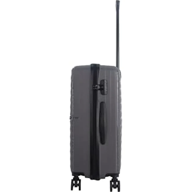 SAXOLINE Reisekoffer Fiesta M, grau, 72 l Volumen, 65,5 x 42 x 26 cm, robuster Hartschalenkoffer mit 360° Schwenkrädern – Bild 3