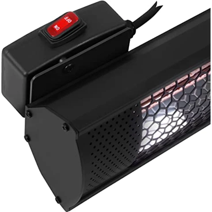 VONROC Marsili Compact, Infrarot Heizstrahler 2000W für Wand- oder Deckenmontage, IP55, Low Glare Technologie – Bild 5