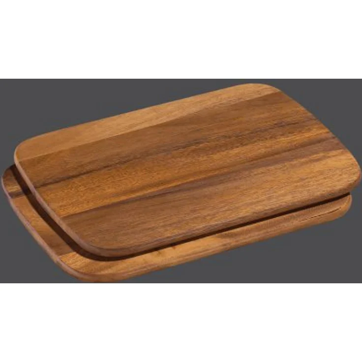 Zassenhaus Frühstücksbrettchen Holz | 2er Set | aus nachhaltiger Akazie | Brotzeitbrett | pflegeleicht | robust | 28 x 20 cm – Bild 2