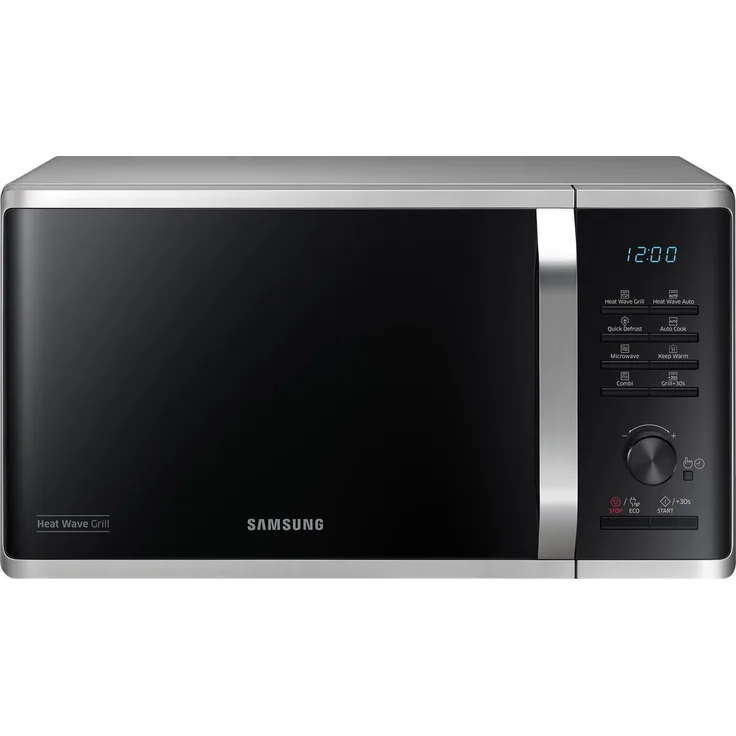 Samsung MG23K3575AS/EO, Grill-Mikrowelle mit 23 l, 800 W, LED-Display, schwarzes Design