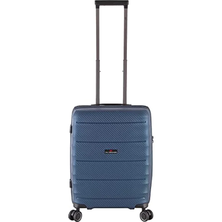 Von Cronshagen Reisetrolley Balto | Stabiler Hartschalen Koffer mit 4 leichtlaufenden Doppelrollen und 3-stelligem TSA-Zahlenschloss (Navy, S - Handgepäck 55cm) – Bild 2