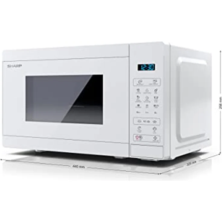 Sharp YC-MG02E-C Mikrowelle mit Grill, Standgerät, 20 Liter Garraum, 800 Watt, weiß – Bild 3
