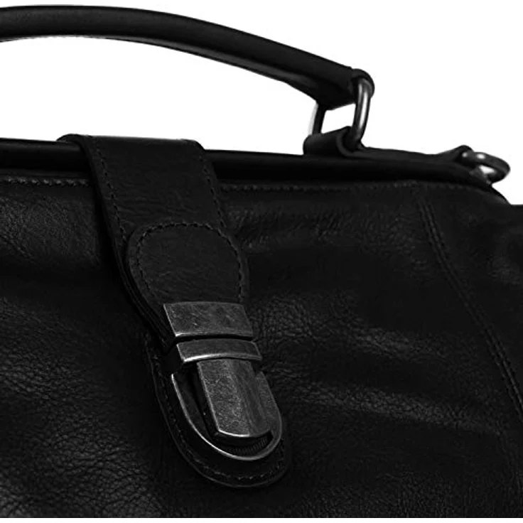 The Chesterfield Brand Shaun Handtasche aus Wax Pull-up-Leder, Vintage-Look, schwarz, 33 x 18 x 21 cm – Bild 4